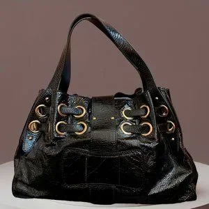 Jimmy Choo | Bags | Jimmy Choo Patent Leather Riki Shoulder